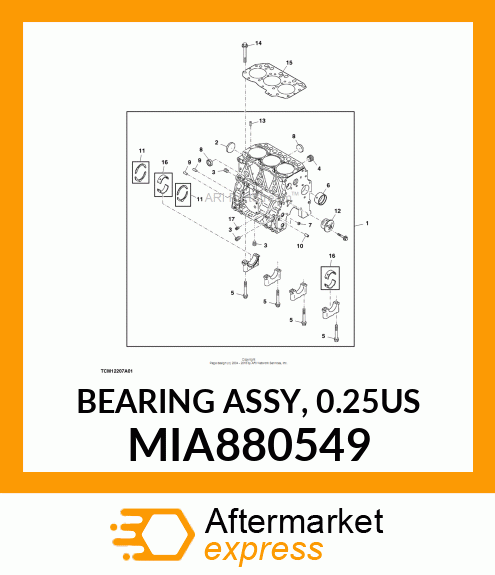 BEARING ASSY, 0.25US MIA880549