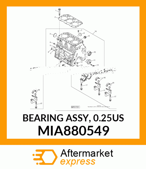 BEARING ASSY, 0.25US MIA880549