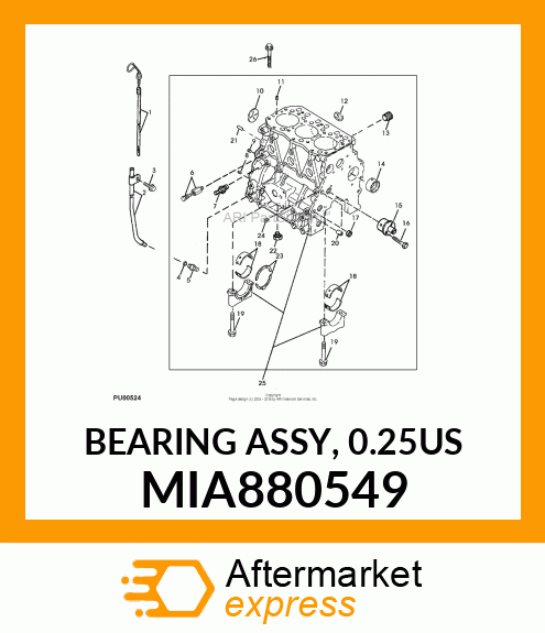 BEARING ASSY, 0.25US MIA880549