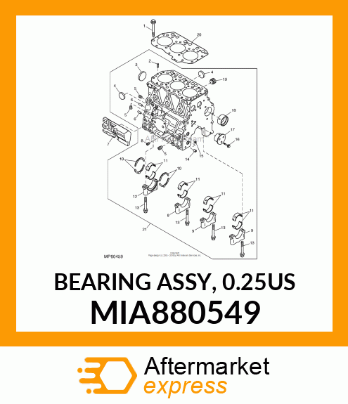 BEARING ASSY, 0.25US MIA880549