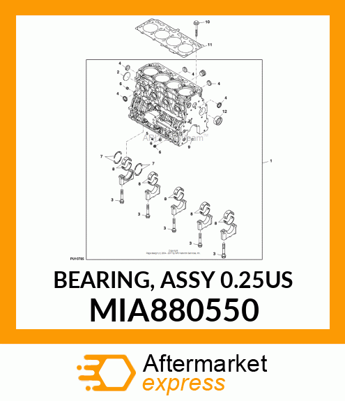 BEARING, ASSY 0.25US MIA880550