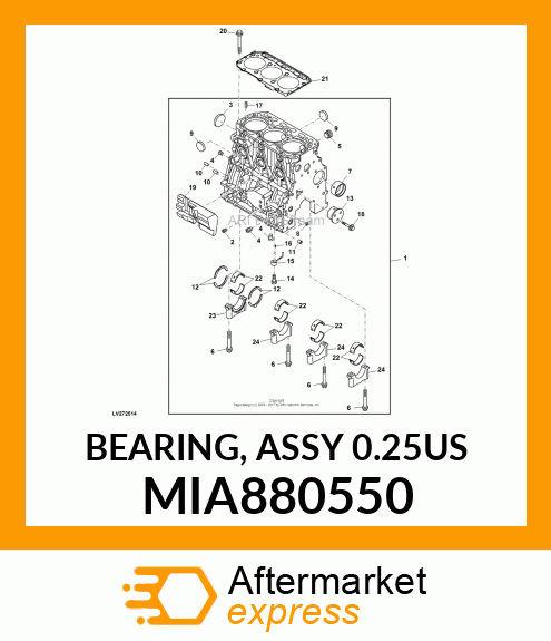 BEARING, ASSY 0.25US MIA880550