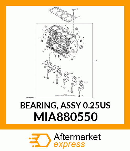 BEARING, ASSY 0.25US MIA880550