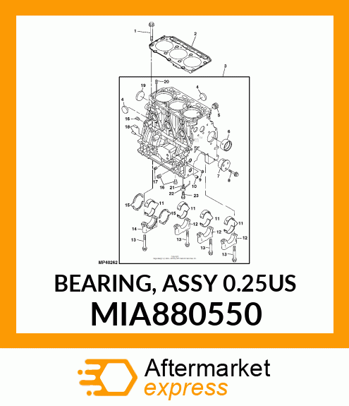 BEARING, ASSY 0.25US MIA880550