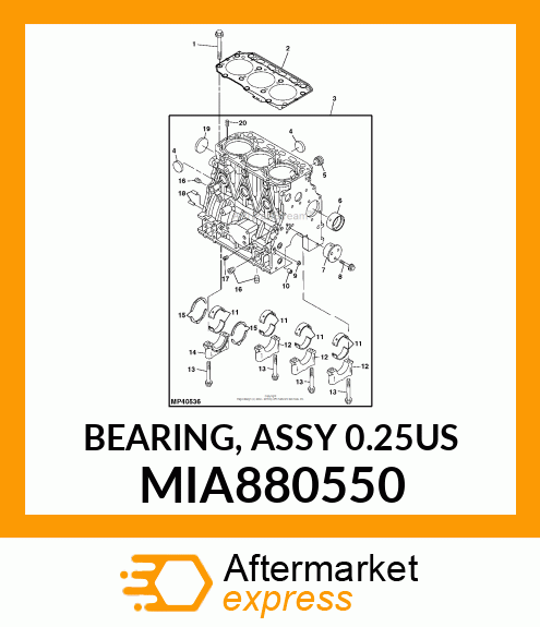 BEARING, ASSY 0.25US MIA880550