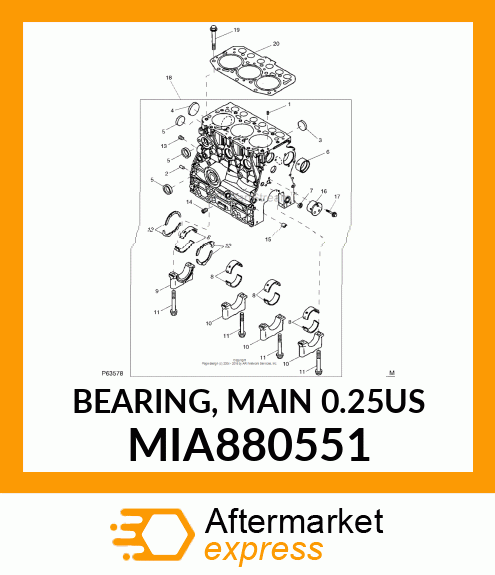 BEARING, MAIN 0.25US MIA880551