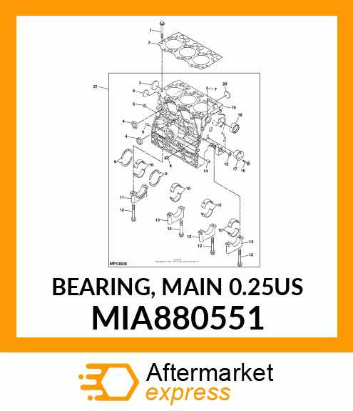 BEARING, MAIN 0.25US MIA880551