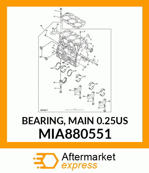 BEARING, MAIN 0.25US MIA880551