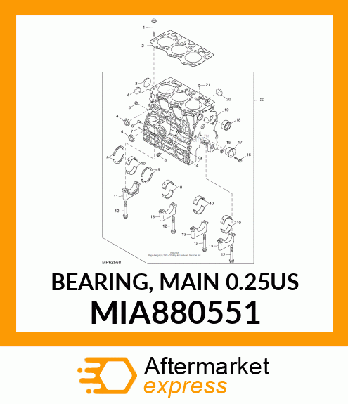 BEARING, MAIN 0.25US MIA880551