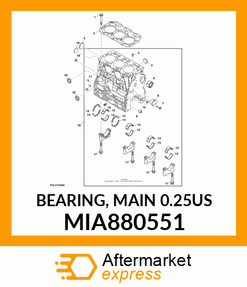 BEARING, MAIN 0.25US MIA880551