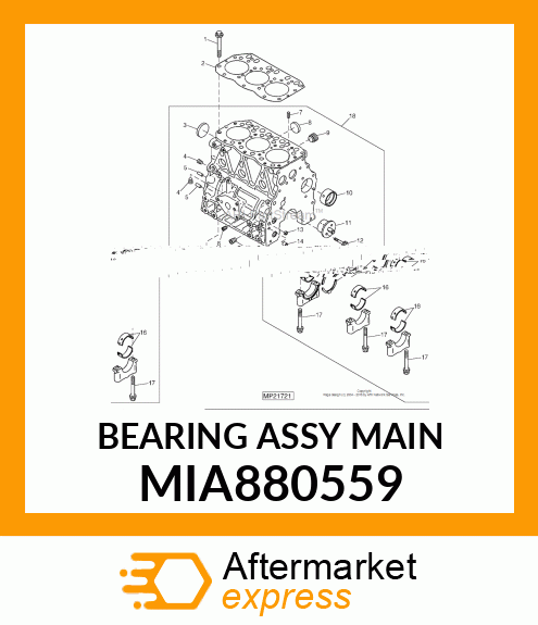 BEARING ASSY MAIN MIA880559