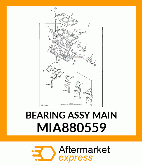 BEARING ASSY MAIN MIA880559