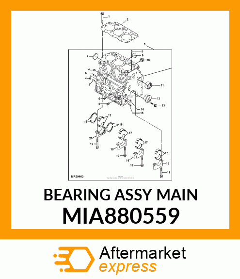 BEARING ASSY MAIN MIA880559