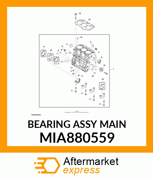 BEARING ASSY MAIN MIA880559