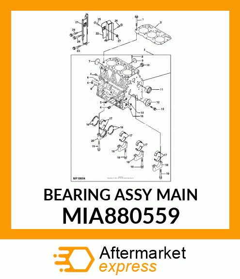 BEARING ASSY MAIN MIA880559