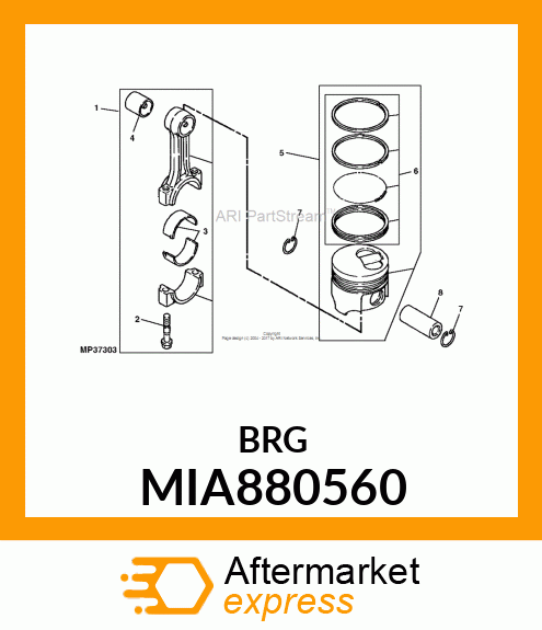 BEARING ASSY, CRANK MIA880560