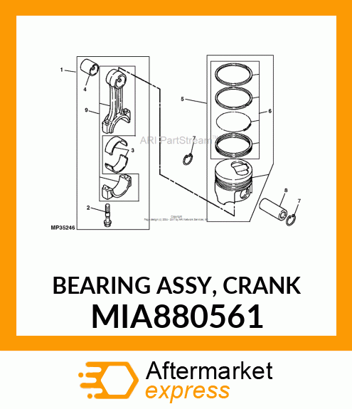 BEARING ASSY, CRANK MIA880561