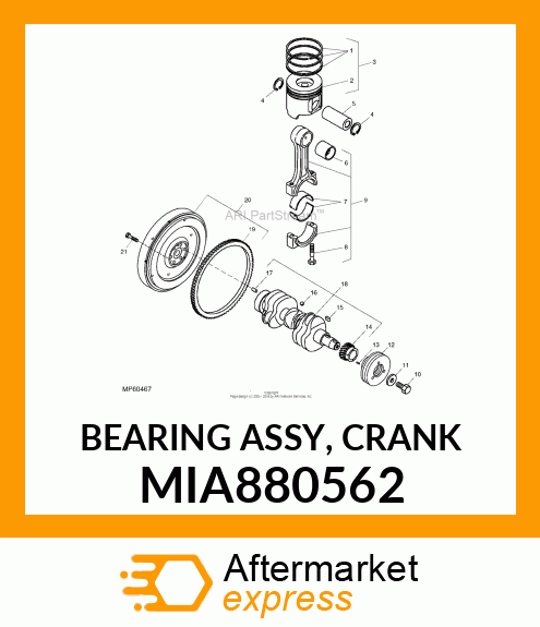 BEARING ASSY, CRANK MIA880562