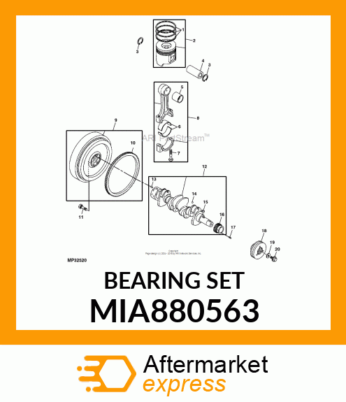 BEARING ASSY, CRANK MIA880563