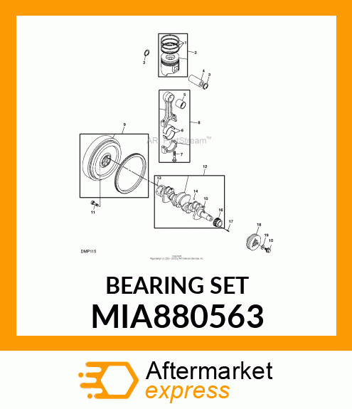 BEARING ASSY, CRANK MIA880563