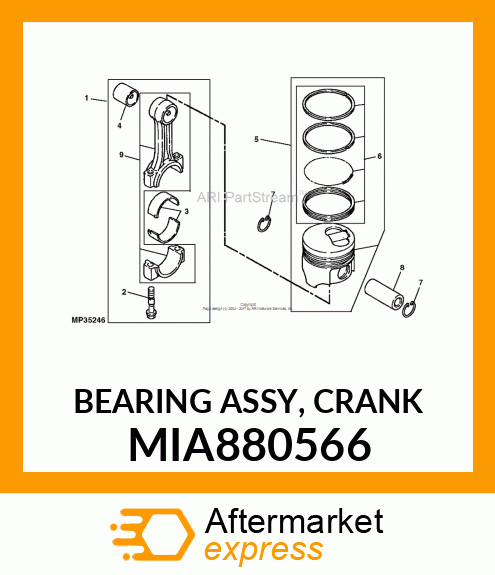 BEARING ASSY, CRANK MIA880566