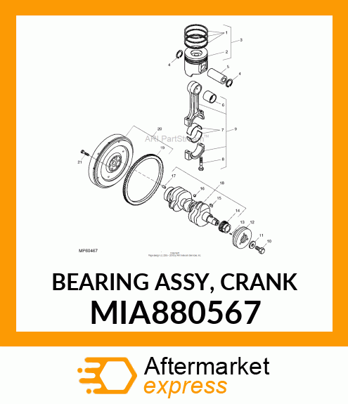 BEARING ASSY, CRANK MIA880567