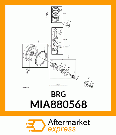 BEARING ASSY, CRANK MIA880568