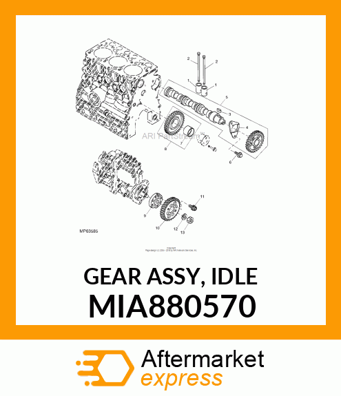 GEAR ASSY, IDLE MIA880570