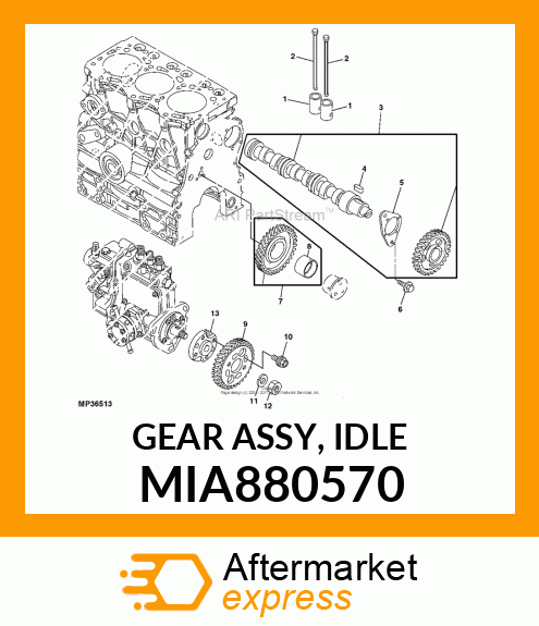 GEAR ASSY, IDLE MIA880570