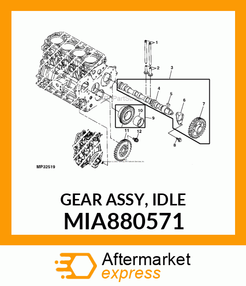 GEAR ASSY, IDLE MIA880571