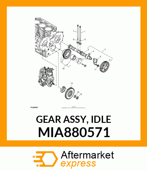 GEAR ASSY, IDLE MIA880571