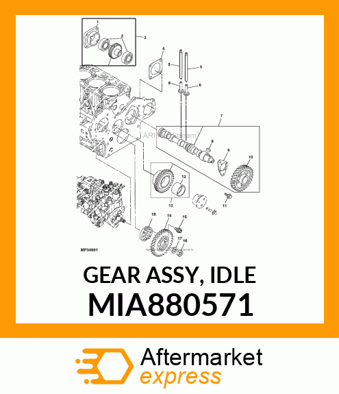 GEAR ASSY, IDLE MIA880571