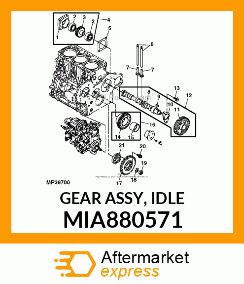 GEAR ASSY, IDLE MIA880571