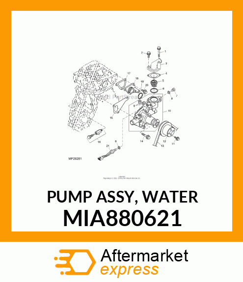 PUMP ASSY, WATER MIA880621