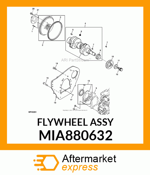 FLYWHEEL ASSY MIA880632