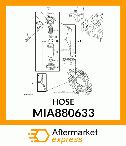 PIPE ASSY, FUEL OIL MIA880633