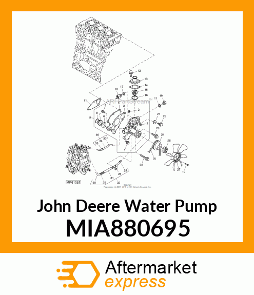 PUMP ASSY, WATER MIA880695