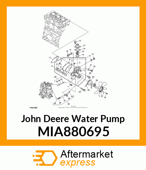 PUMP ASSY, WATER MIA880695