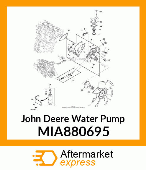 PUMP ASSY, WATER MIA880695