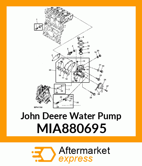 PUMP ASSY, WATER MIA880695