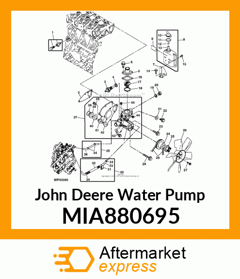 PUMP ASSY, WATER MIA880695