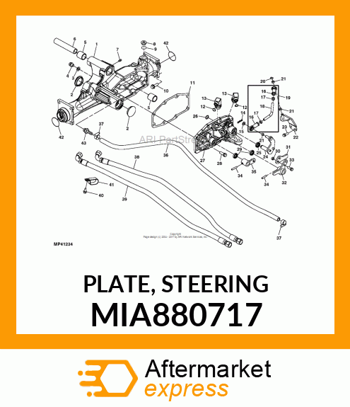 PLATE, STEERING MIA880717