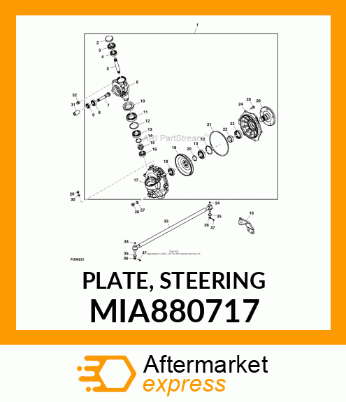 PLATE, STEERING MIA880717