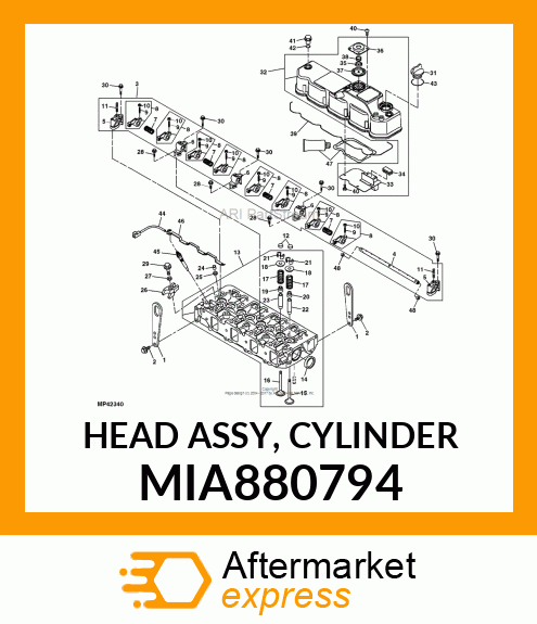 HEAD ASSY, CYLINDER MIA880794