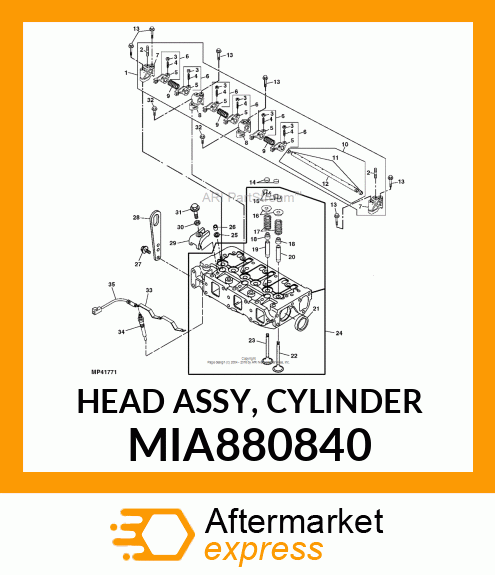 HEAD ASSY, CYLINDER MIA880840