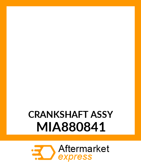 CRANKSHAFT ASSY MIA880841