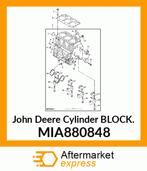 BLOCK ASSY, CYLINDER MIA880848