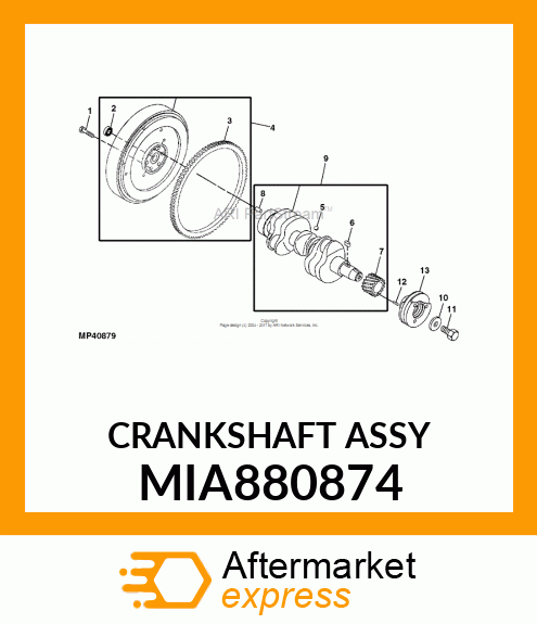 CRANKSHAFT ASSY MIA880874