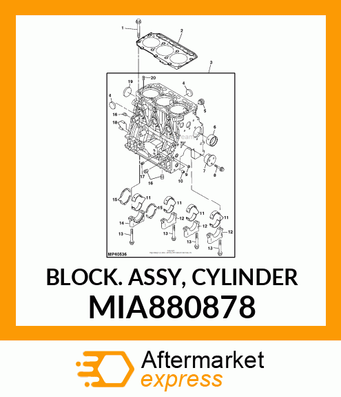 BLOCK ASSY, CYLINDER MIA880878