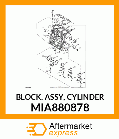 BLOCK ASSY, CYLINDER MIA880878